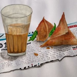 Tea and samosa